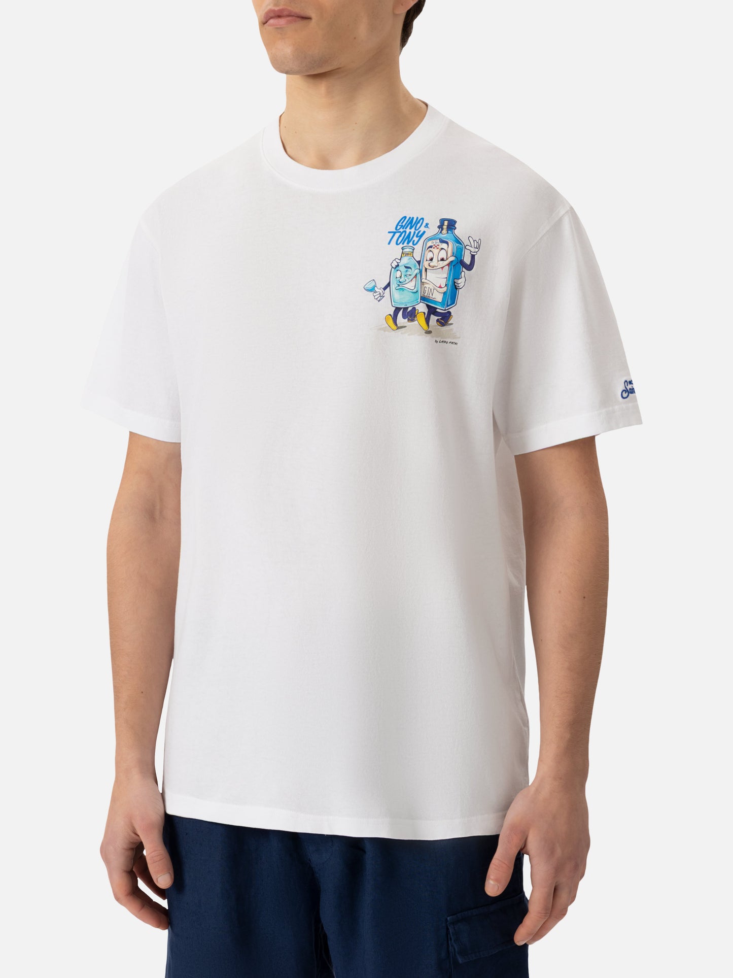 Baumwoll-T-Shirt mit Gino & Tony Cryptopuppets-Aufdruck |CRYPTOPUPPETS SPECIAL EDITION