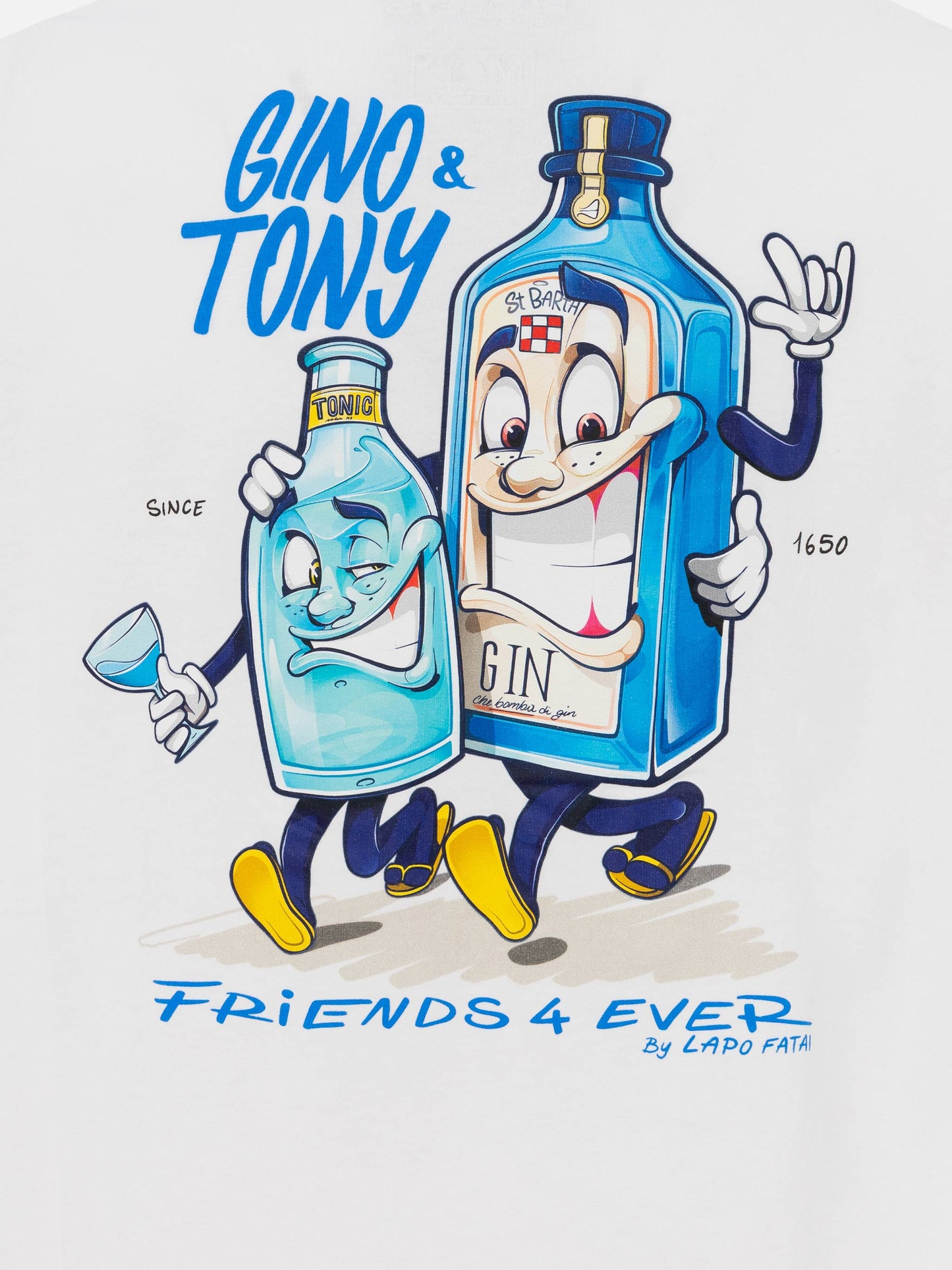 Baumwoll-T-Shirt mit Gino & Tony Cryptopuppets-Aufdruck |CRYPTOPUPPETS SPECIAL EDITION