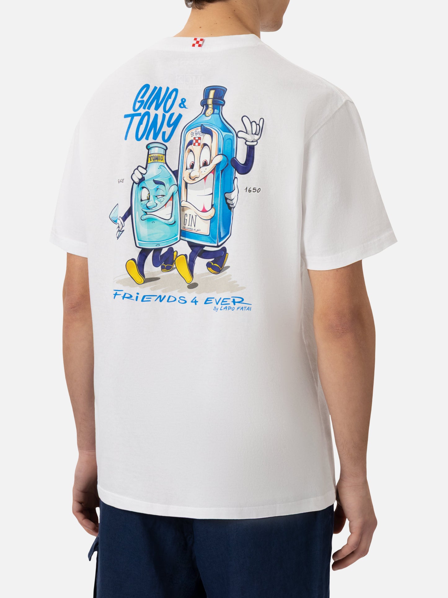 Baumwoll-T-Shirt mit Gino & Tony Cryptopuppets-Aufdruck |CRYPTOPUPPETS SPECIAL EDITION