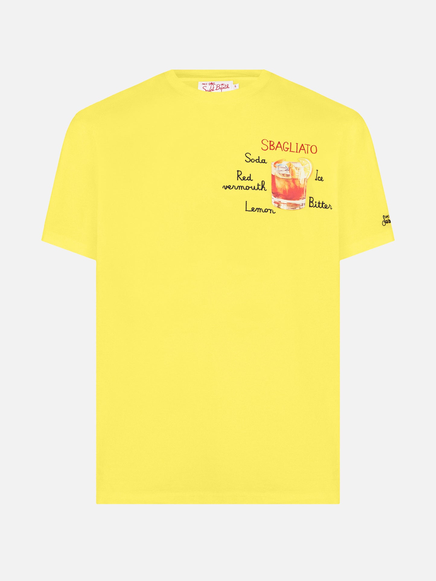 Camiseta con estampado de vaso Sbagliato