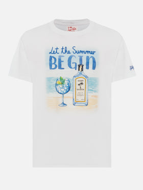 Cotton T-shirt with Let the summer Be Gin print - MC2 Saint Barth
