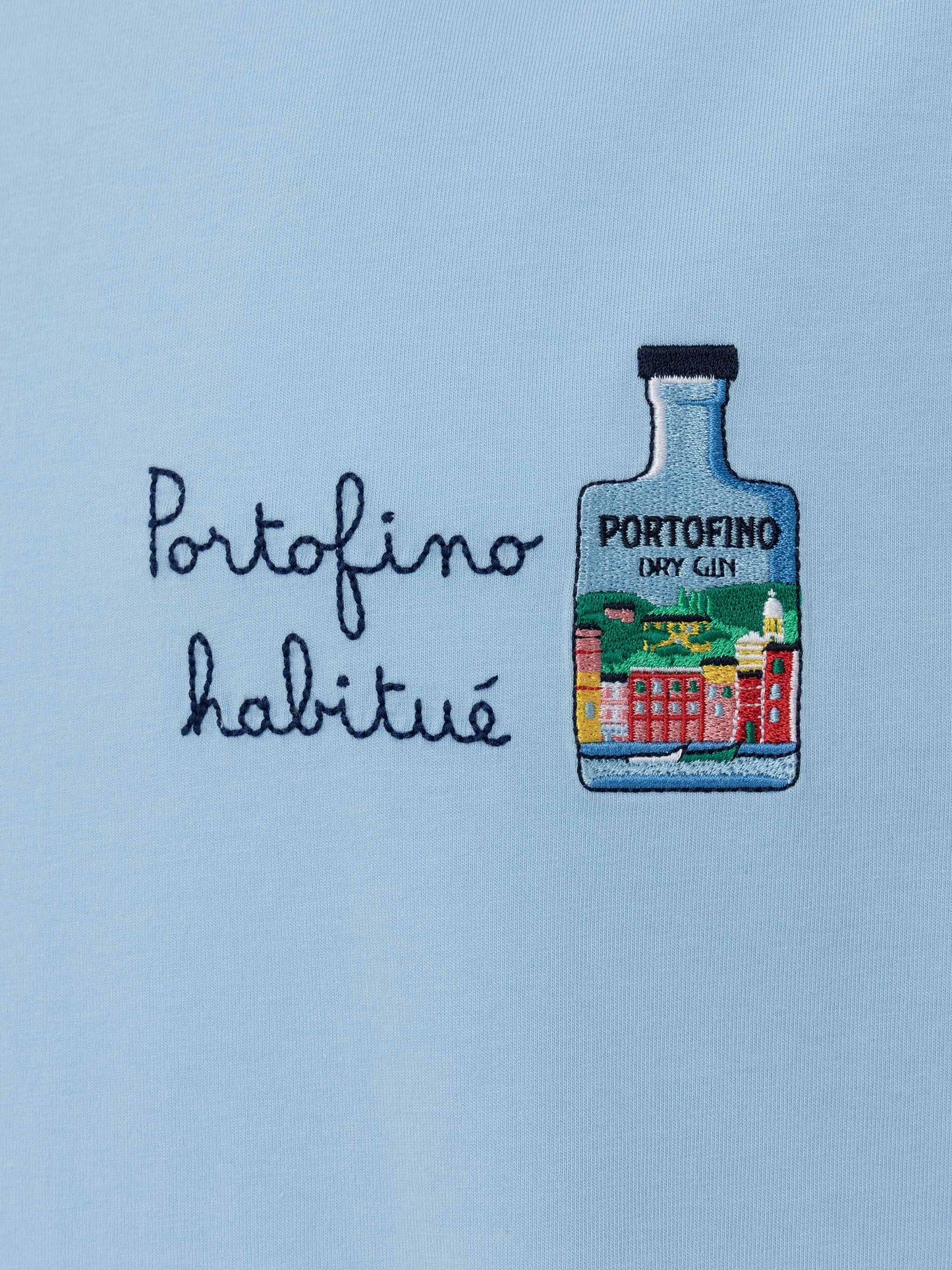 Baumwoll-T-Shirt mit Portofino-Habituè-Stickerei |PORTOFINO DRY GIN SPECIAL EDITION