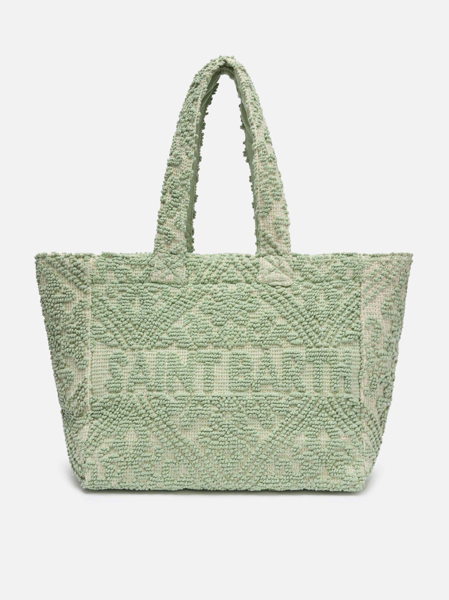 Sage green Tufting cotton tote bag