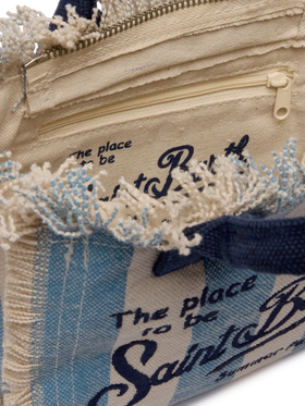 Cotton canvas Mini Vanity bag with striped print - MC2 Saint Barth