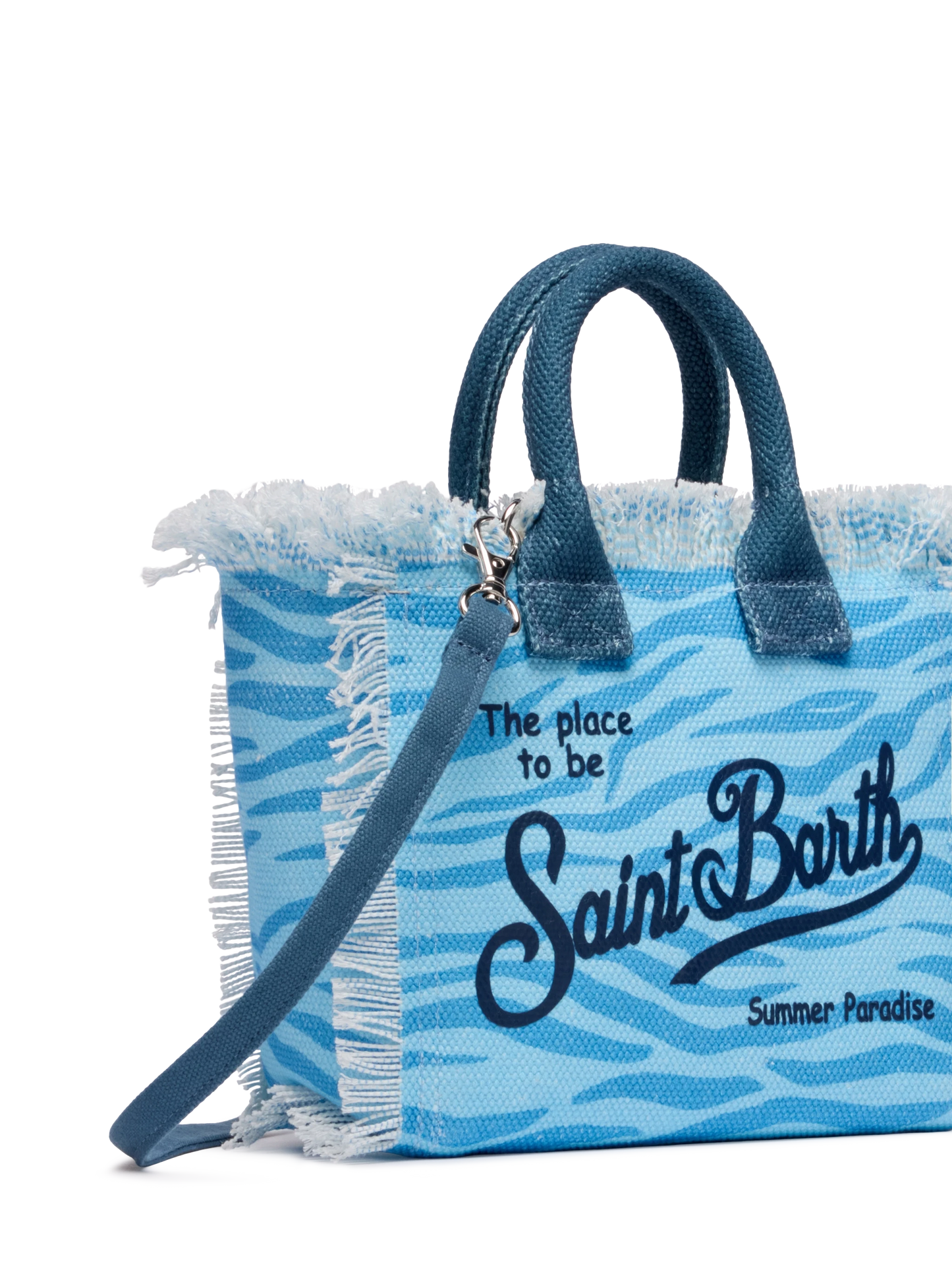 Cotton canvas Mini Vanity bag with zebra print - MC2 Saint Barth