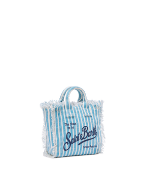 Mini Vanity Linen bag with striped print - MC2 Saint Barth