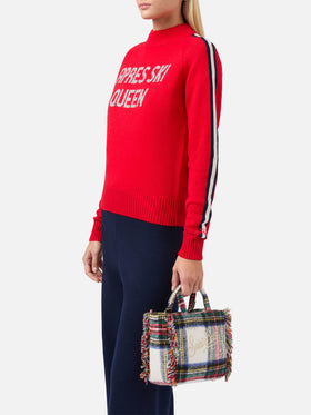 Vanity Mini Wool Handbag in tartan wool blend