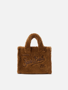 Vanity Mini Teddy Handbag in brown sherpa