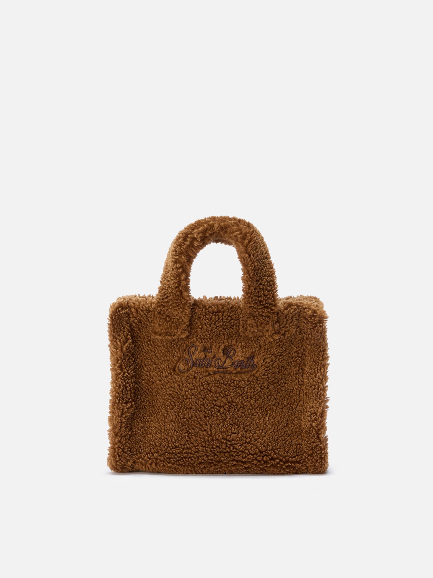 Vanity Mini Teddy Handbag in brown sherpa