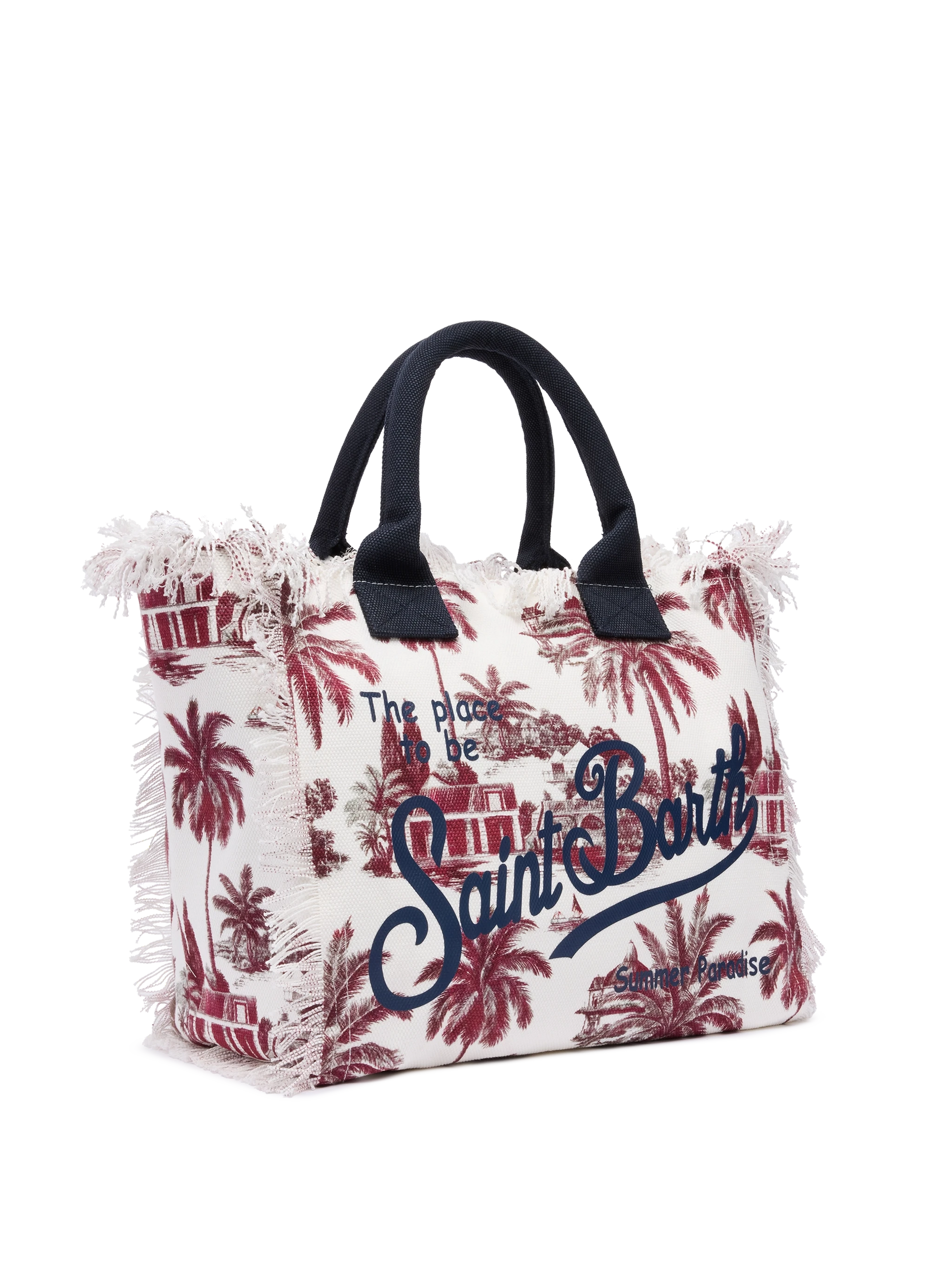 Cotton canvas Vanity tote bag with toile de jouy print | AI CO-CREATED DESIGN BY RICKDICK - POWERED BY RED-EYE - MC2 Saint Barth