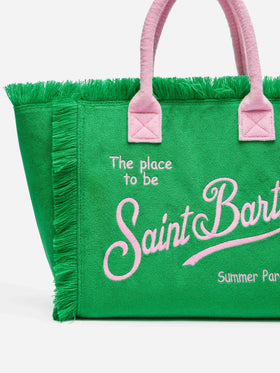 Green terry Vanity Sponge tote bag - MC2 Saint Barth