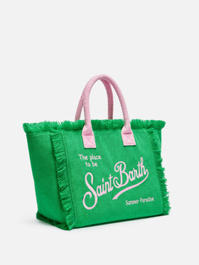 Green terry Vanity Sponge tote bag - MC2 Saint Barth