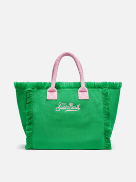 Green terry Vanity Sponge tote bag - MC2 Saint Barth