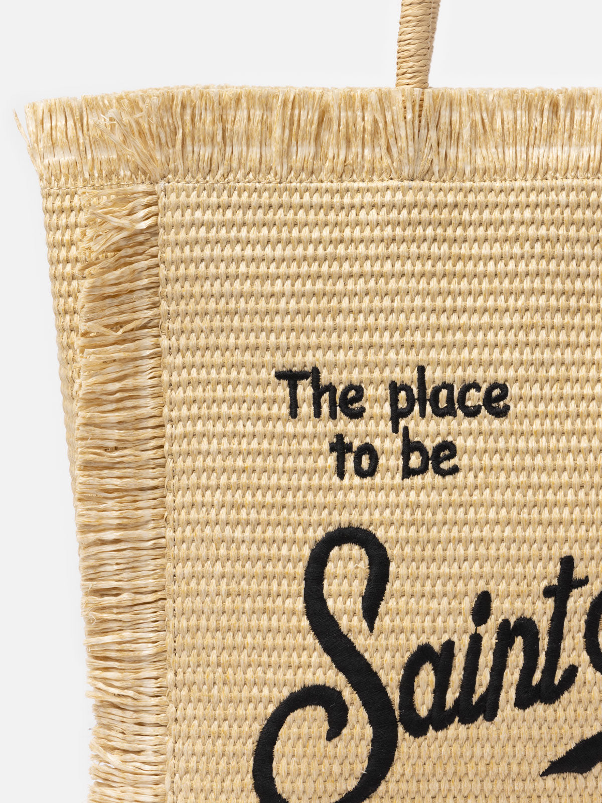 Beige straw effect Vanity tote bag - MC2 Saint Barth