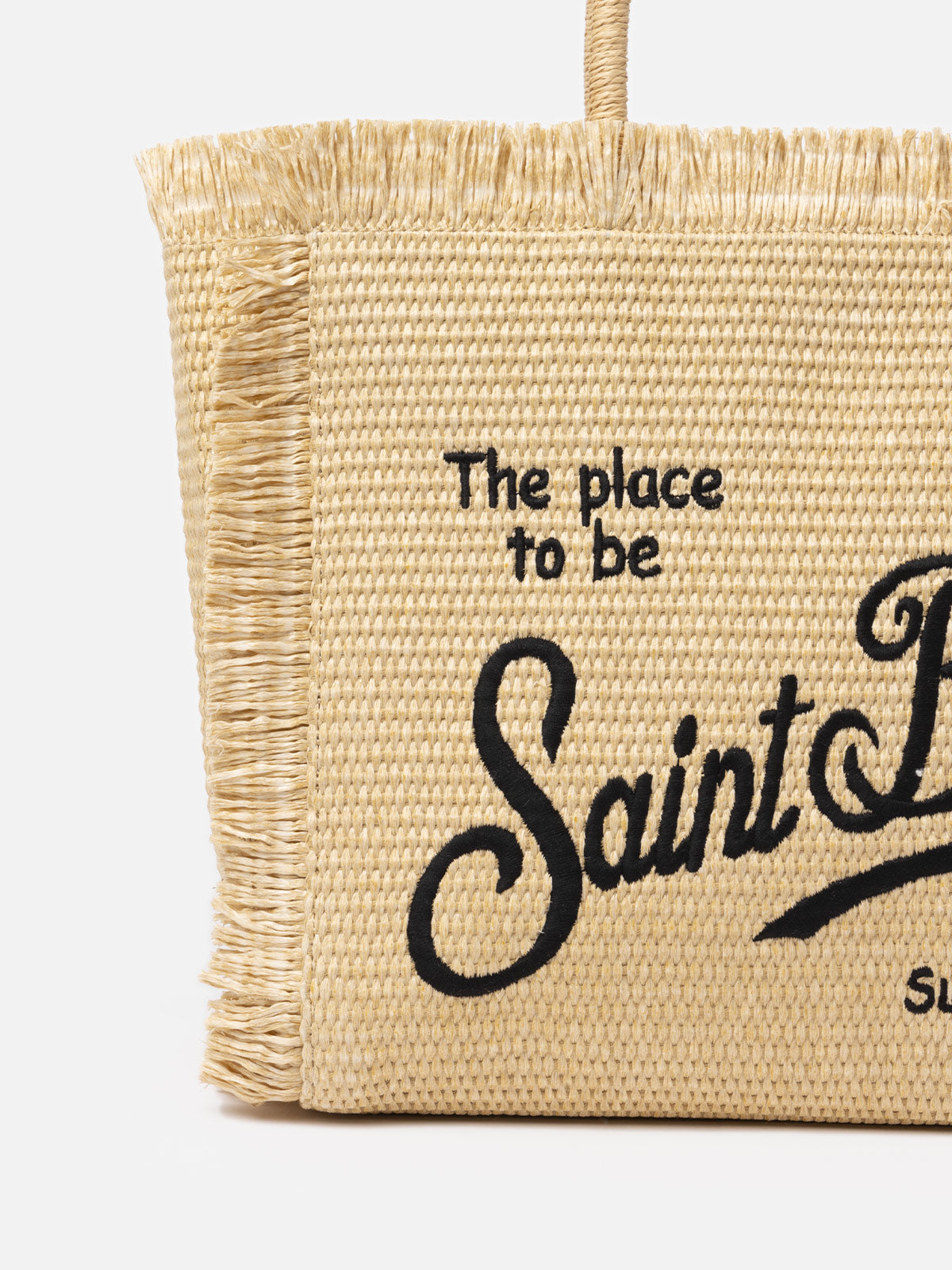 Beige straw effect Vanity tote bag - MC2 Saint Barth