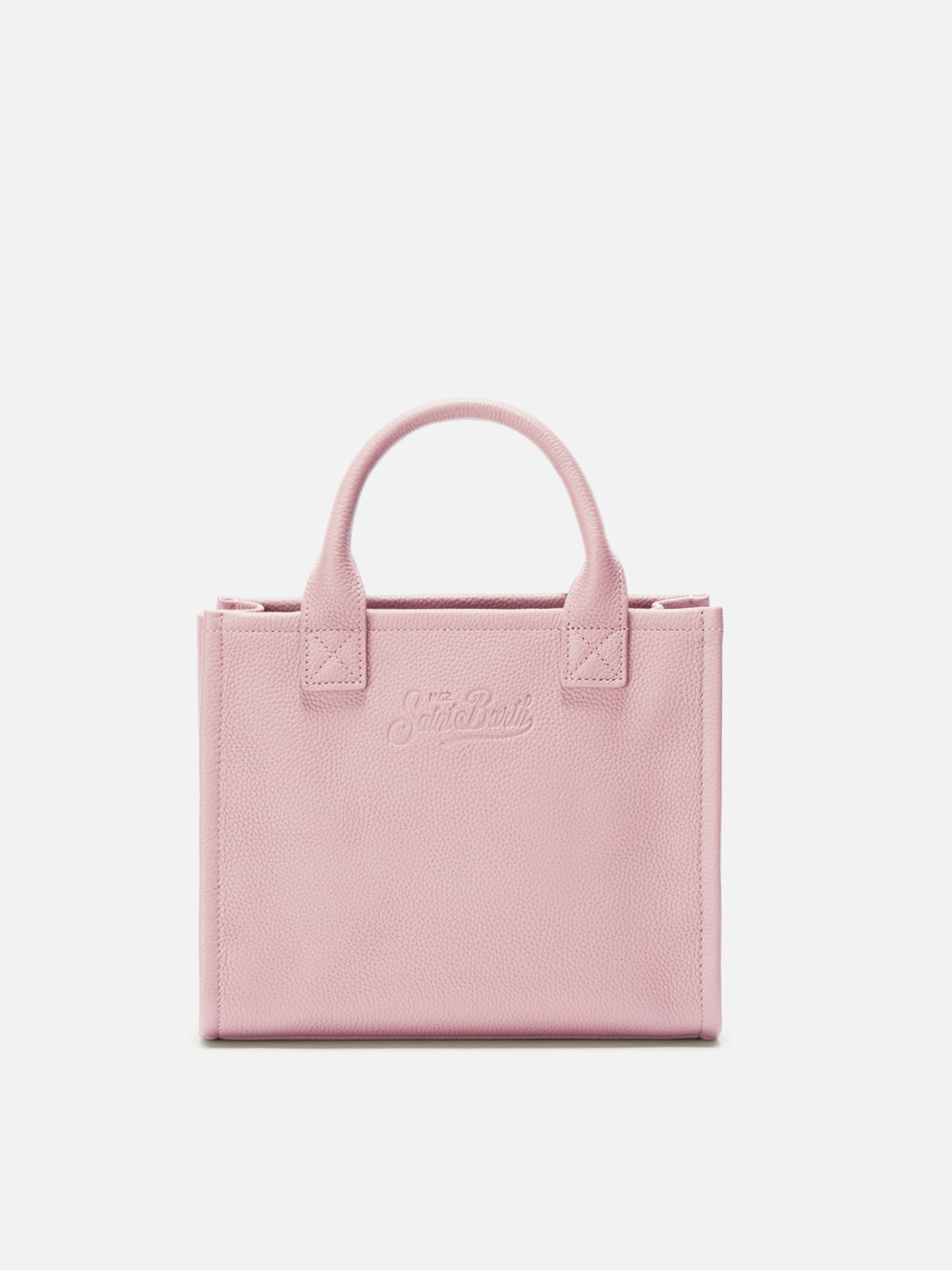 Borsa a spalla Vanity Bag Midi in pelle martellata rosa