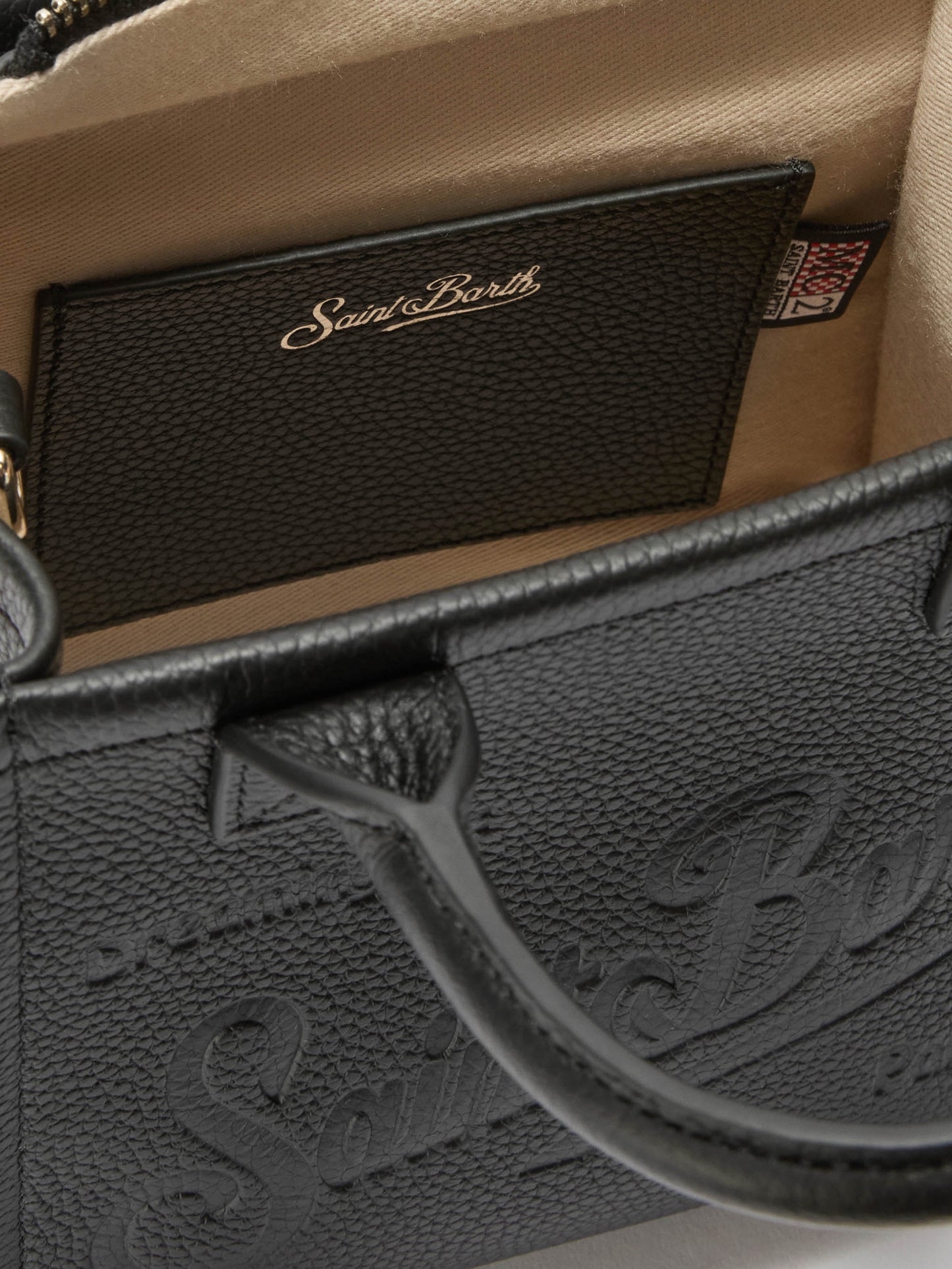 Vanity Bag Mini Shoulder Bag in black hammered leather