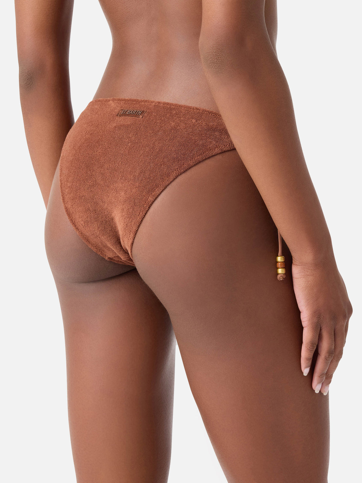 Judy Virgo brown terry bralette bikini