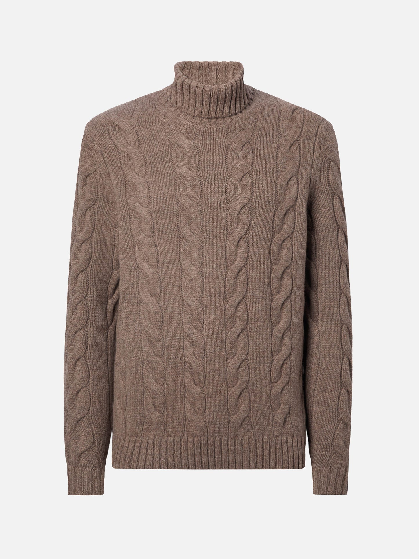 Valdez pure-wool turtleneck sweater in hazelnut
