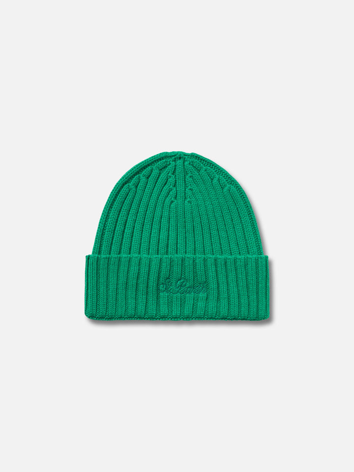 Man green cashmere blend hat Wengen - MC2 Saint Barth