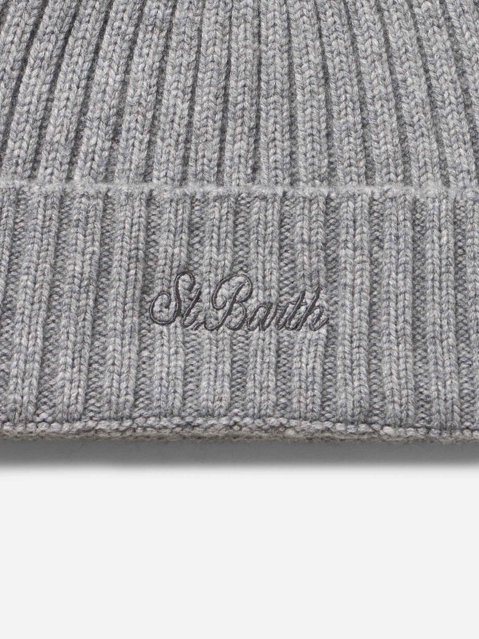 Man mélange grey pure cashmere hat Wengen - MC2 Saint Barth