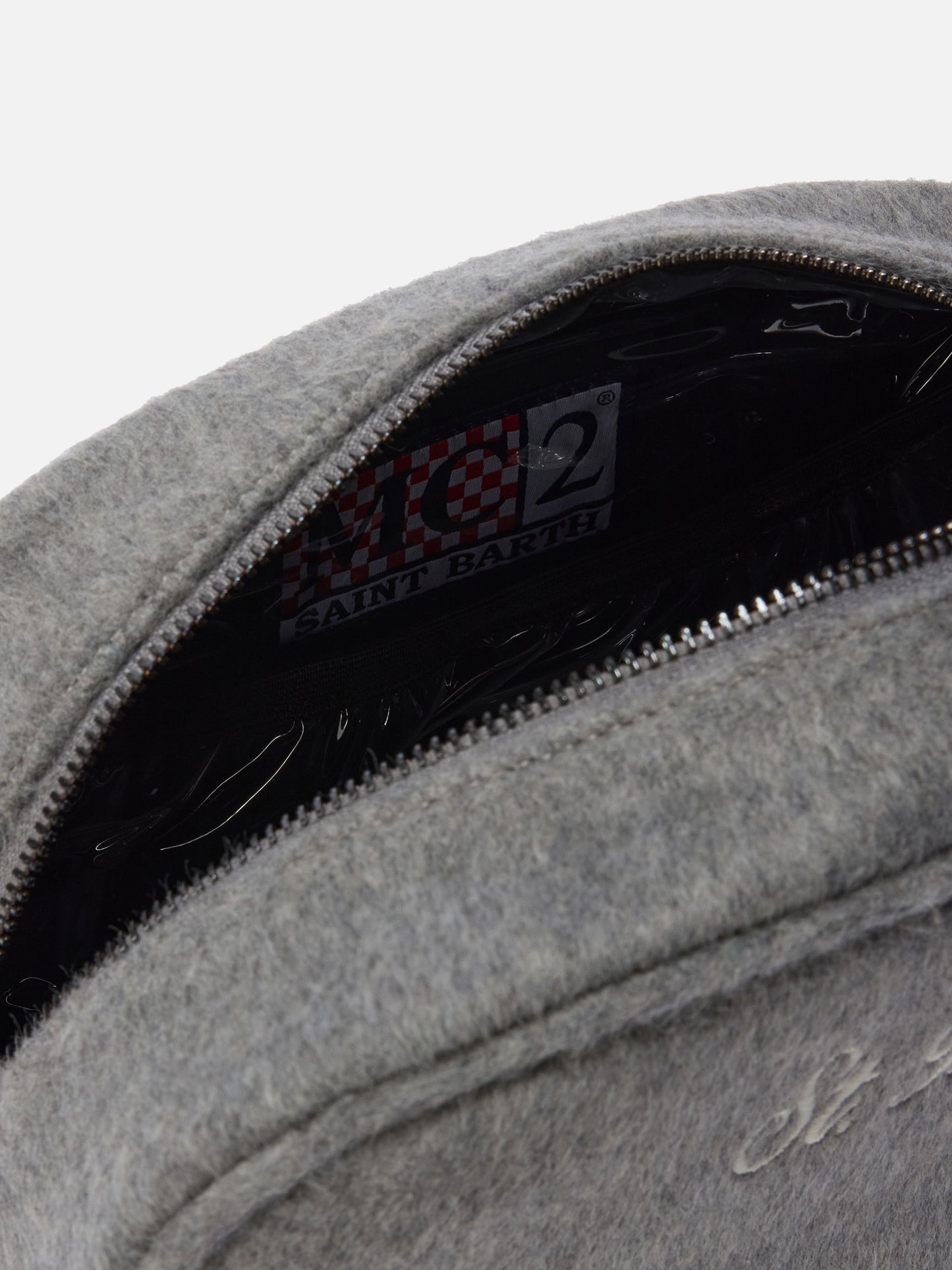 Westwood Vanity Case in gray wool blend felt