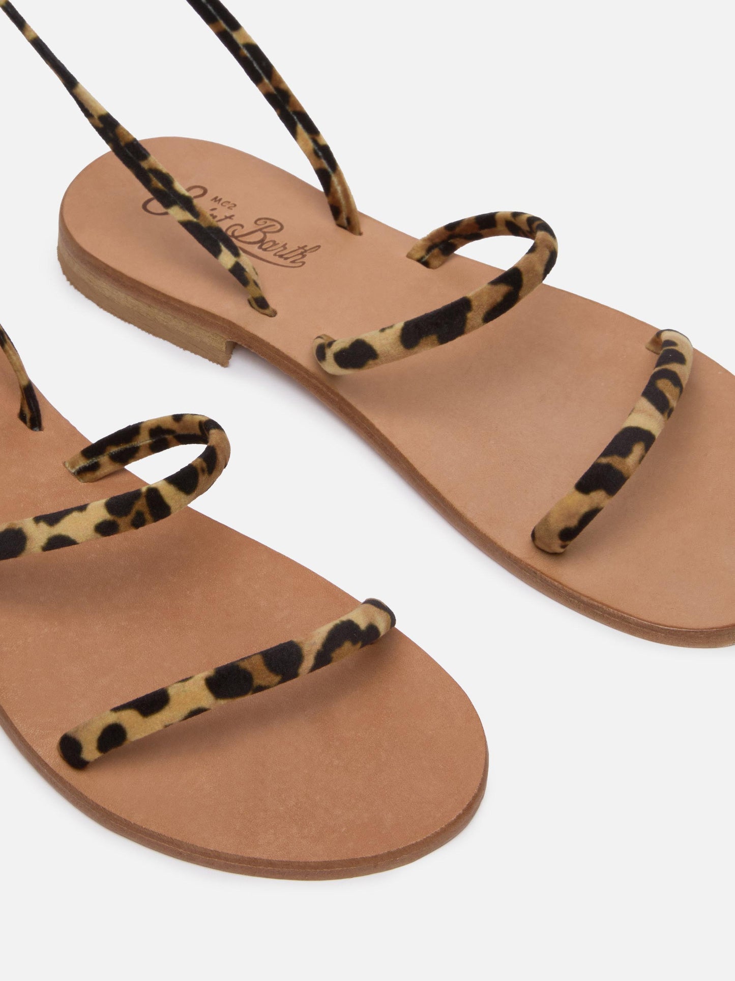 Animalier print Wrap flat Sandals
