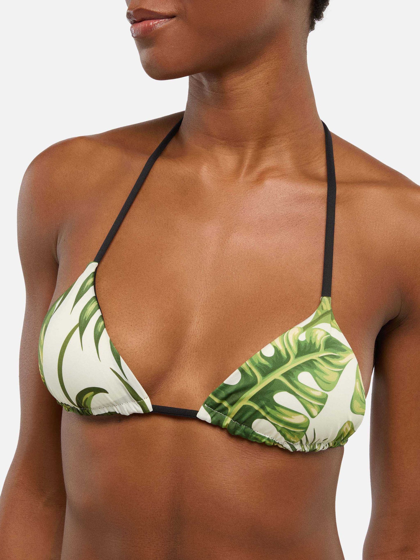 Top bikini a triangolo Zoe con stampa tropicale