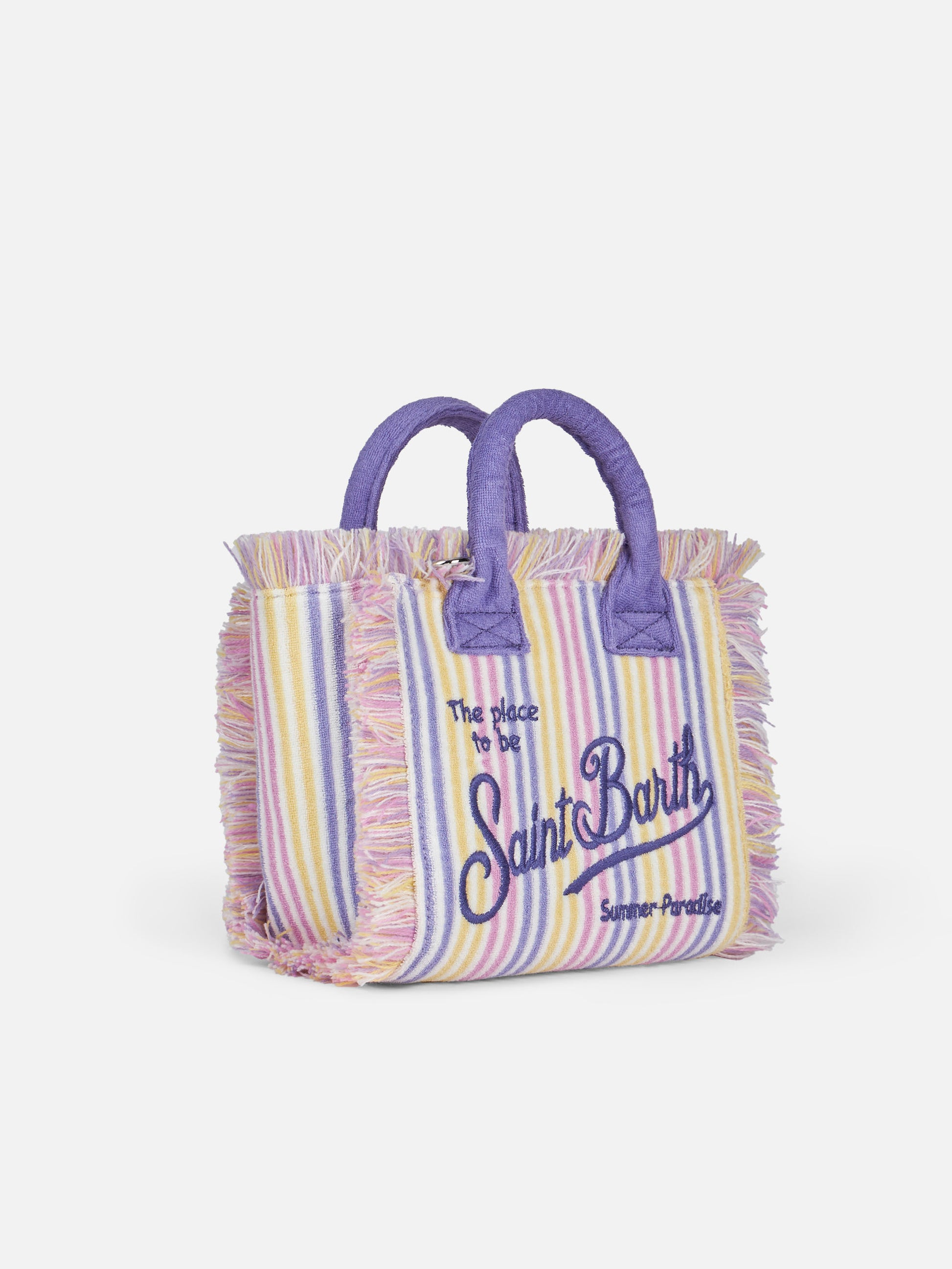 Striped terry embossed Mini Vanity bag - MC2 Saint Barth