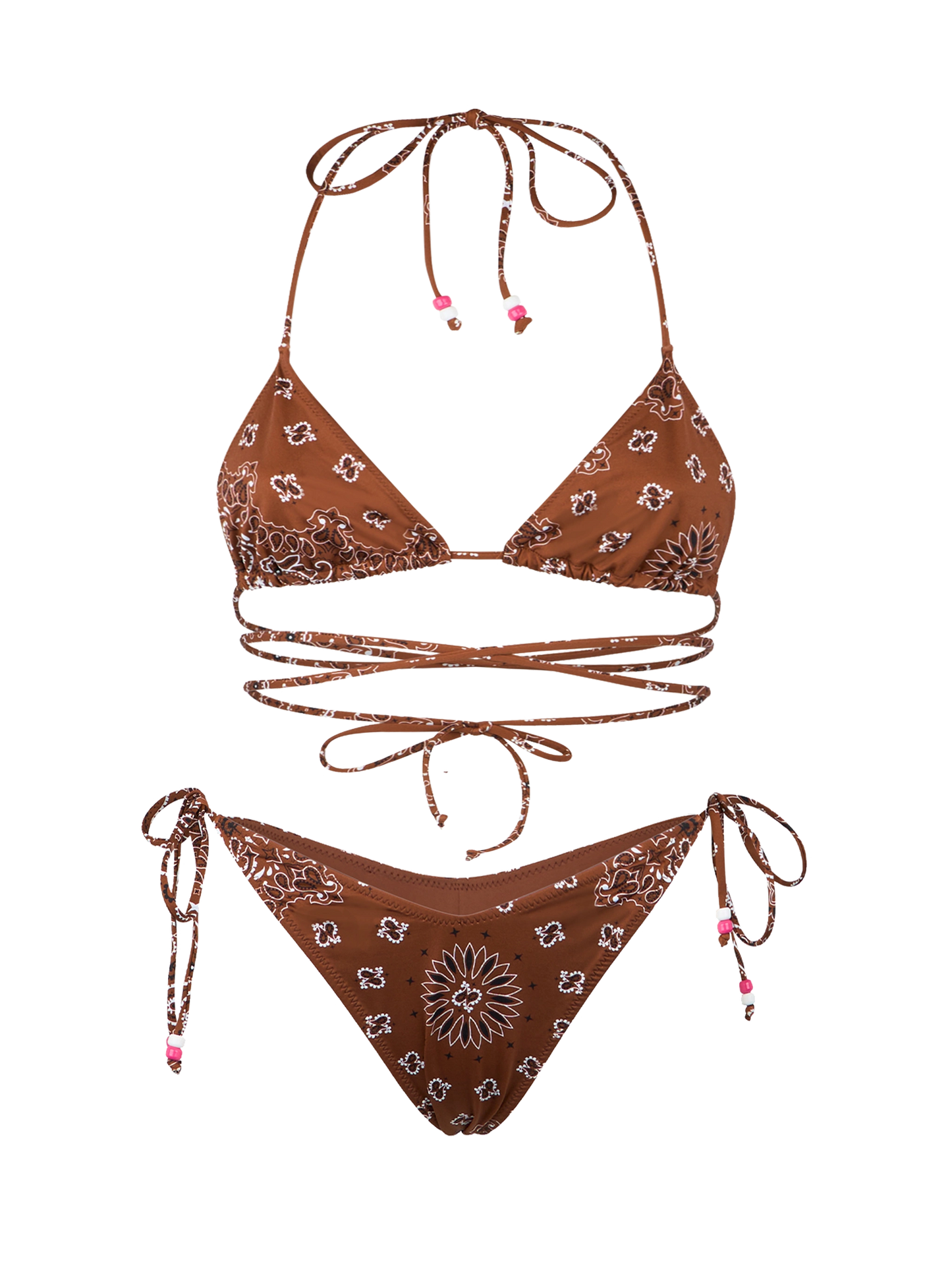 Woman triangle bandanna bikini