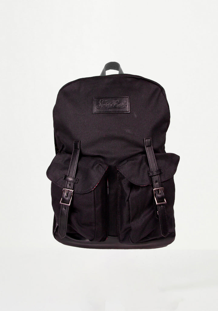 Black canvas backpack - MC2 Saint Barth