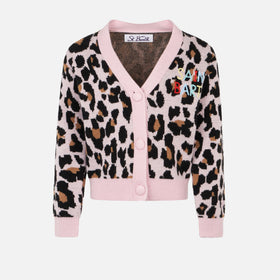 Girl cropped cardigan with Saint Barth embroidery - MC2 Saint Barth