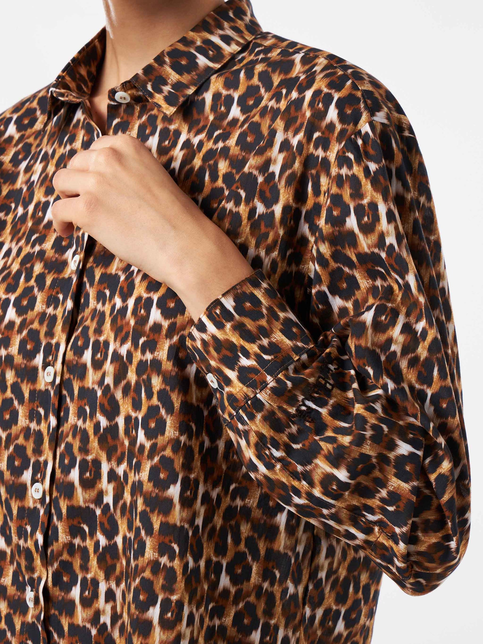 Leopard print cotton shirt with embroidery - MC2 Saint Barth