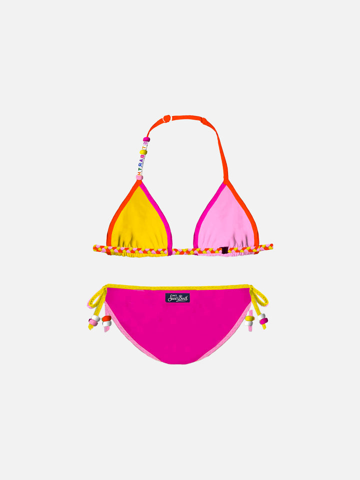 Girl triangle bikini with charms - MC2 Saint Barth