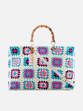 Handmade tiles crochet bag Victoria - MC2 Saint Barth