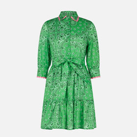 Bandanna print cotton short dress Daisi with embroideries - MC2 Saint Barth