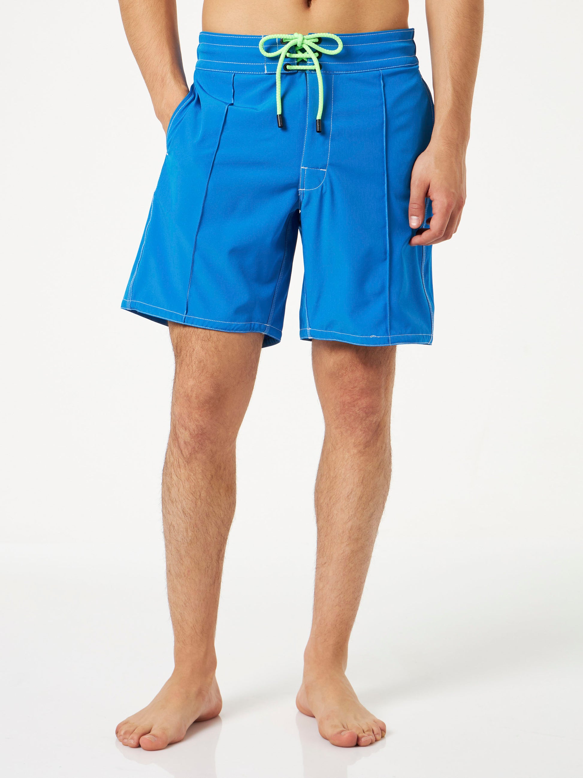 Long stretch bluette Comfort Surf swim shorts - MC2 Saint Barth