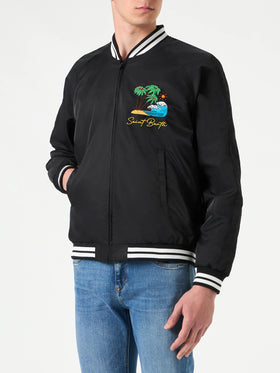 Man black jacket with Saint Barth island embroidery - MC2 Saint Barth