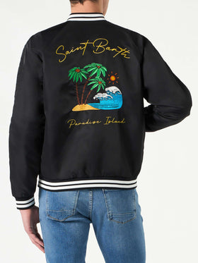 Man black jacket with Saint Barth island embroidery - MC2 Saint Barth