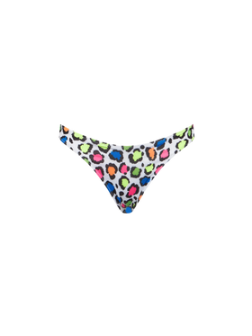 Woman cheeky swim briefs with multicolor animalier print - MC2 Saint Barth