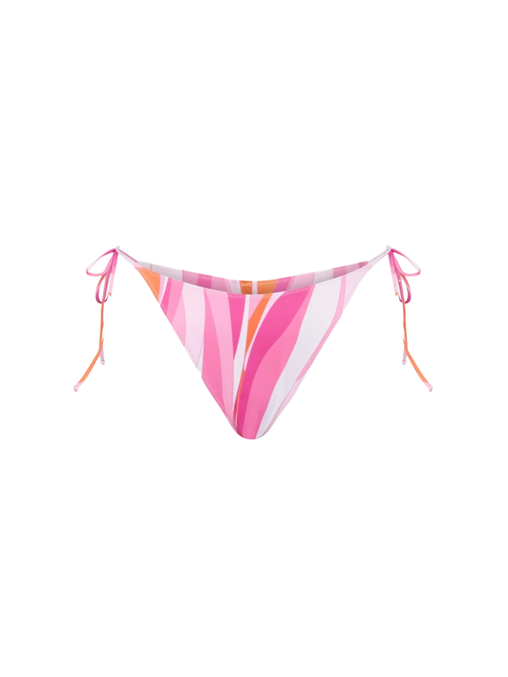 Costume da bagno sgambato da donna con stampa onde