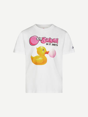 Boy cotton t-shirt with ducky Big Babol print | BIG BABOL® SPECIAL EDITION - MC2 Saint Barth