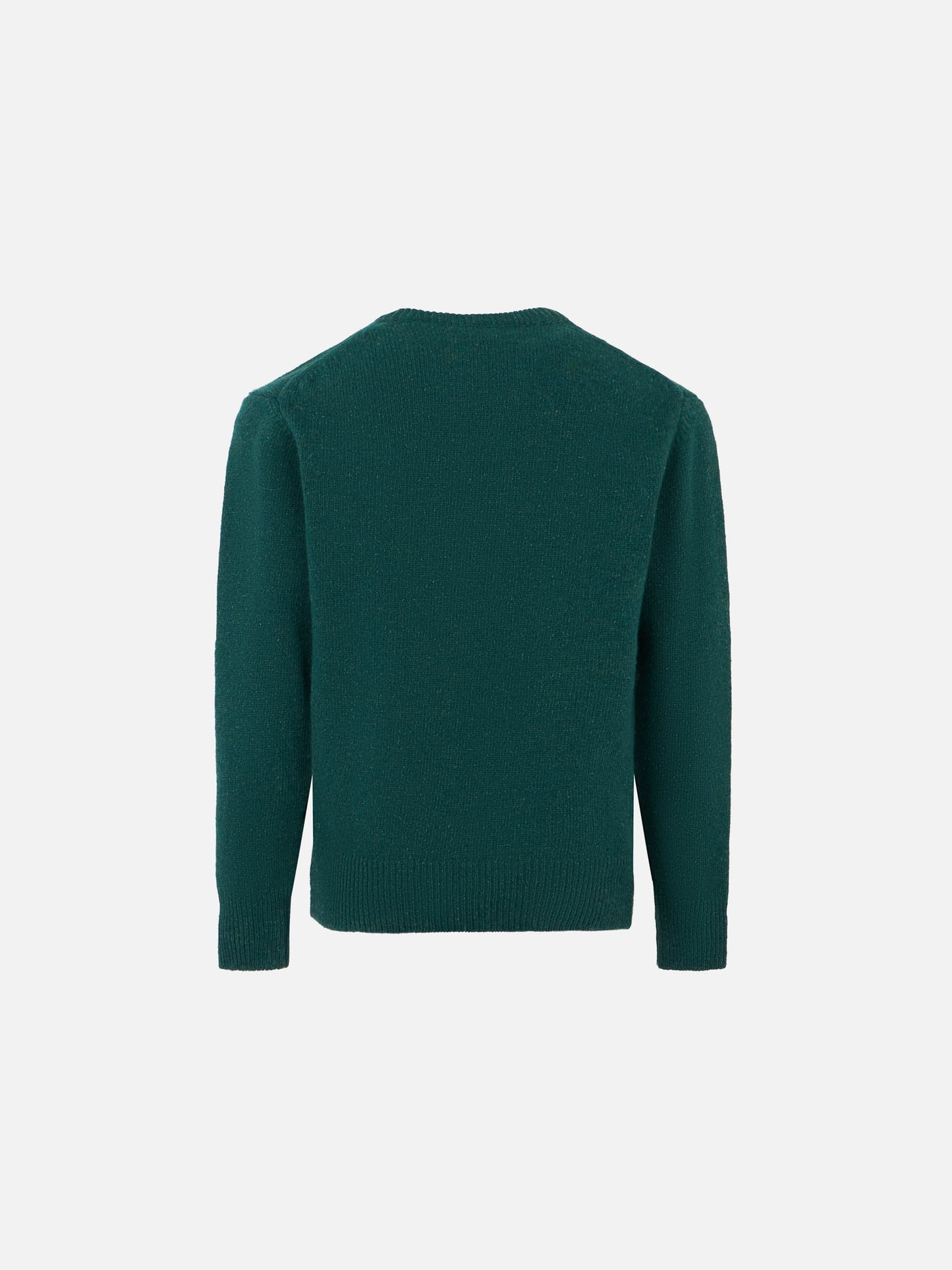 Boy crewneck donegal sweater with country dog jacquard