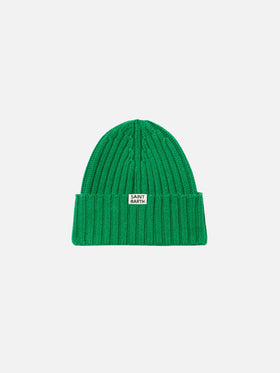 Boy green knit beanie - MC2 Saint Barth