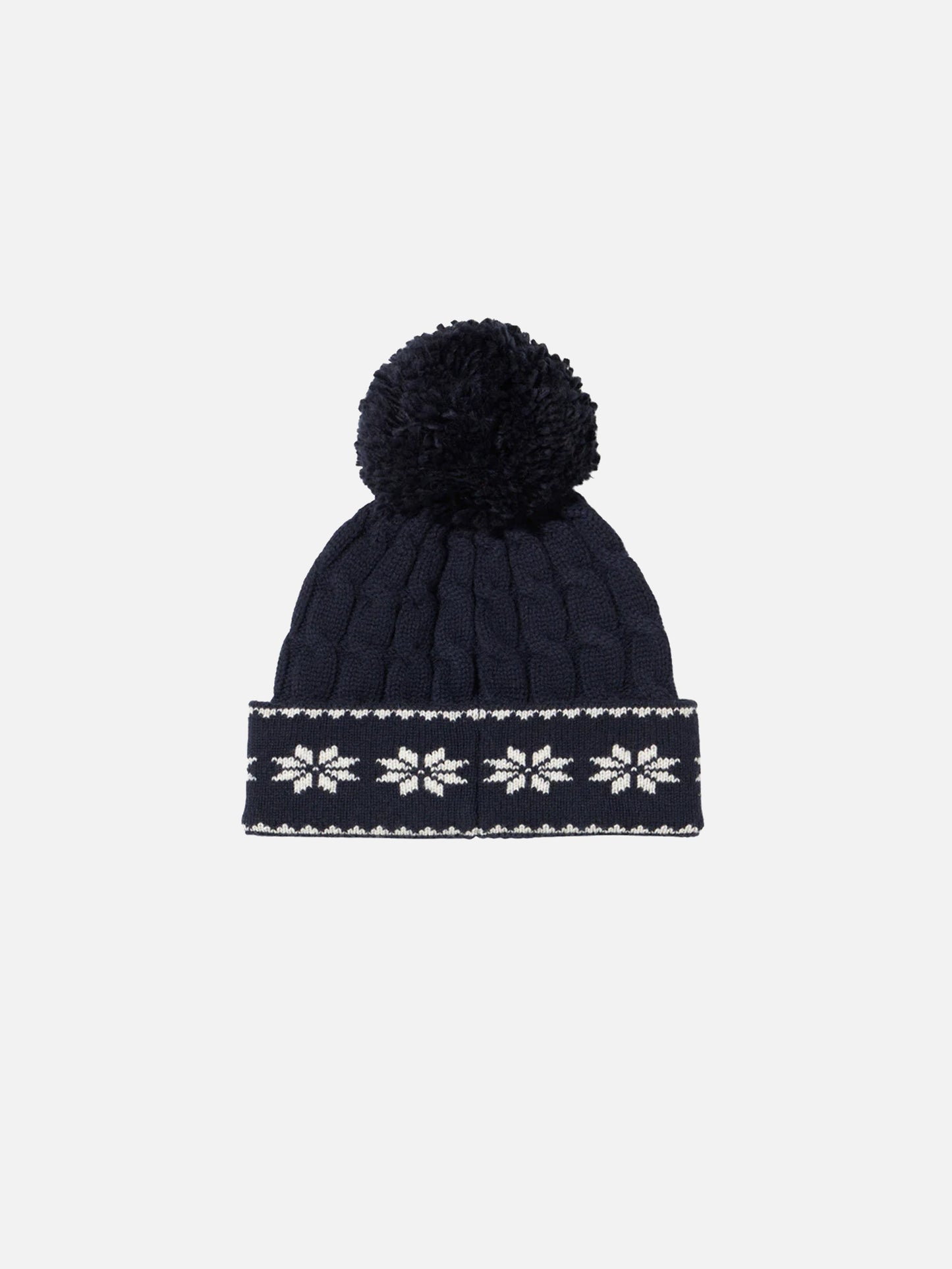 Boy navy blue beanie with pompon - MC2 Saint Barth