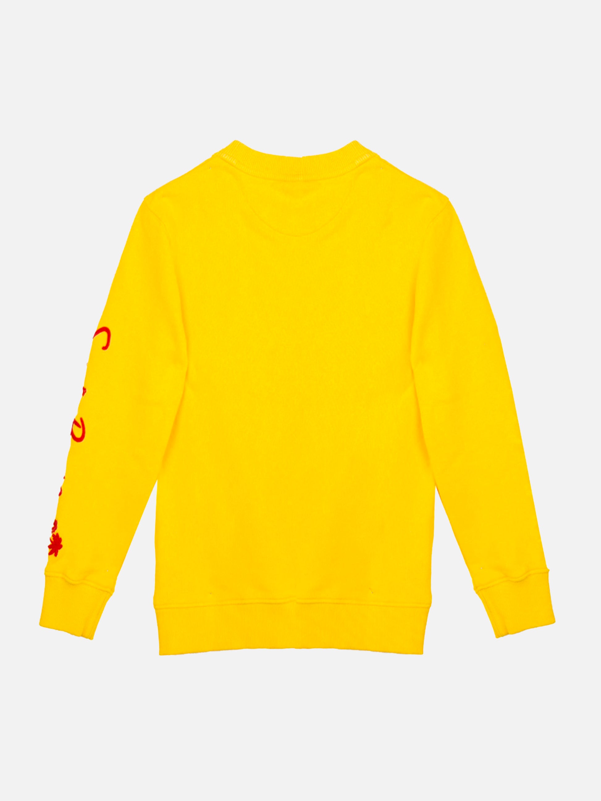 Kid yellow cotton sweatshirt with embroidery - MC2 Saint Barth