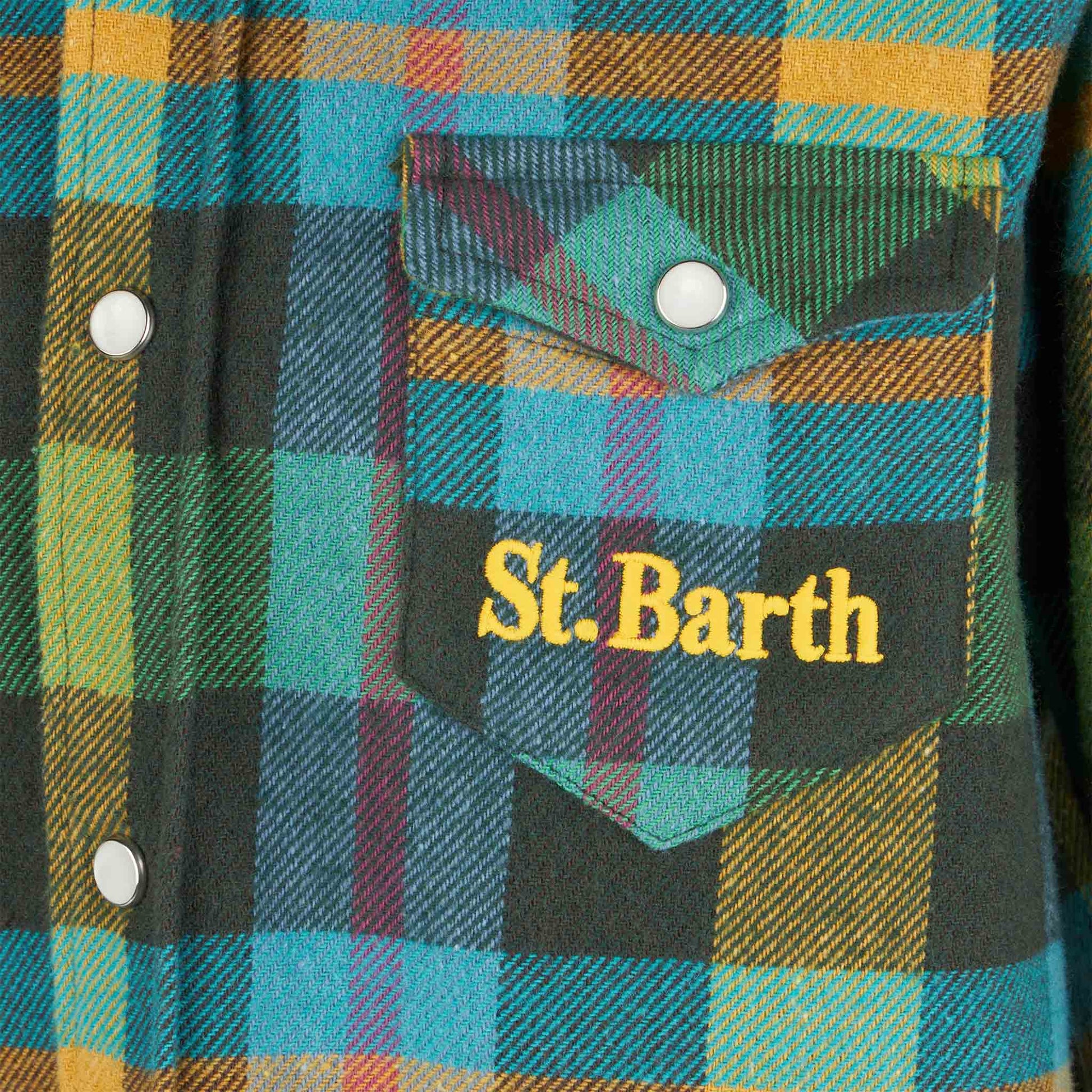 Boy shirt with tartan print - MC2 Saint Barth