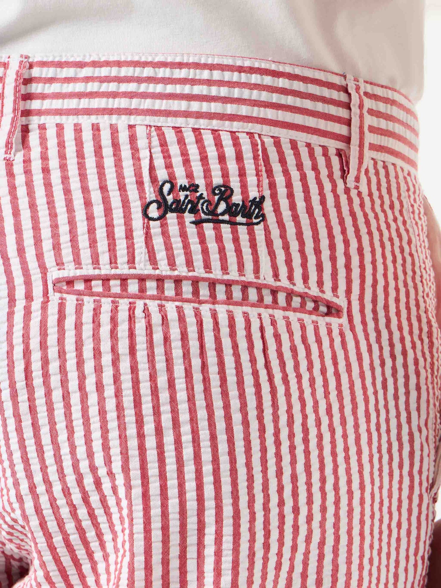 Red Stripe Bermuda Short - MC2 Saint Barth