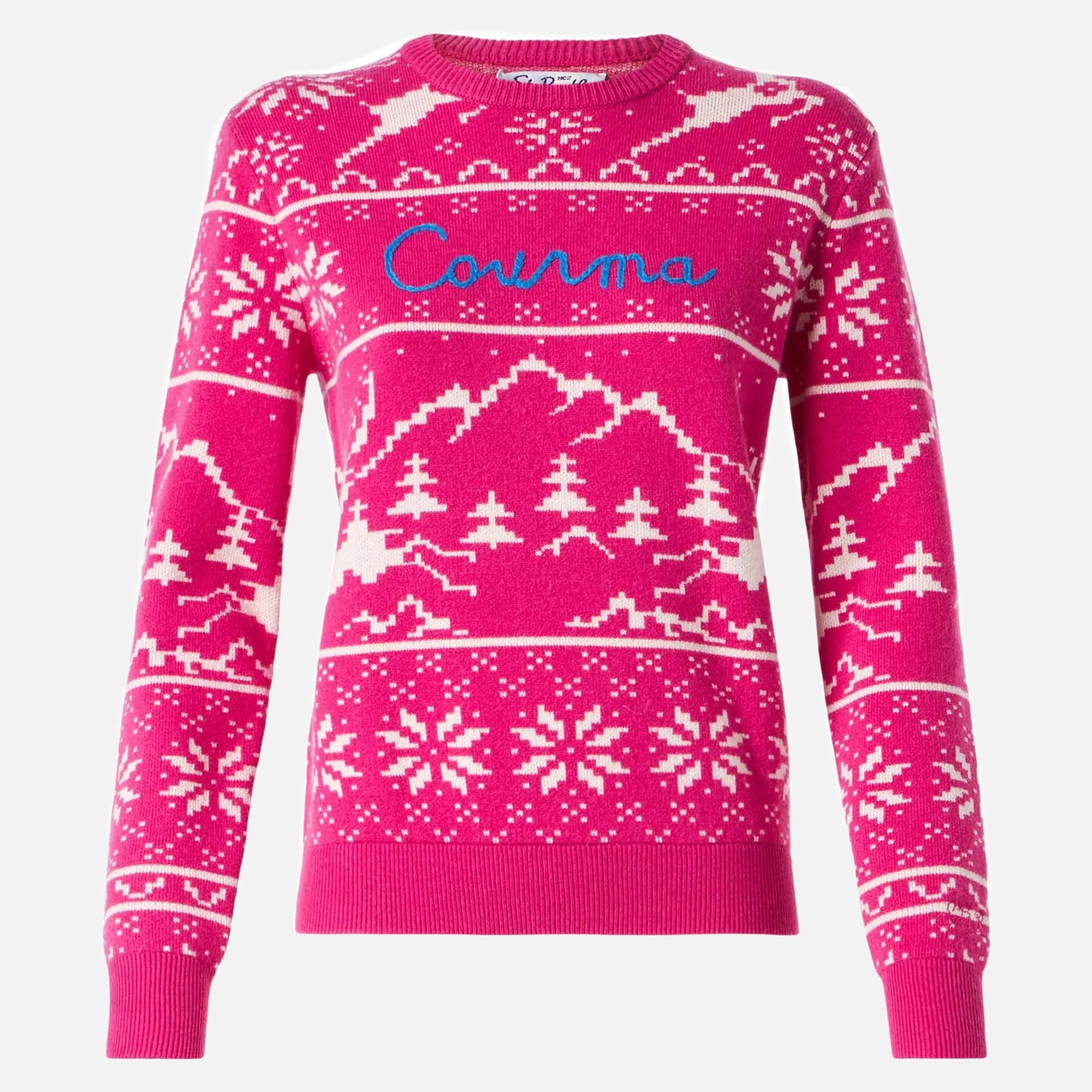 Maglione da donna con fantasia norvegese e ricamo Courma