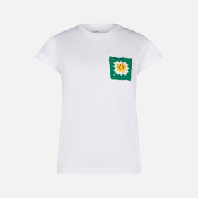 Woman cotton t-shirt with pocket - MC2 Saint Barth